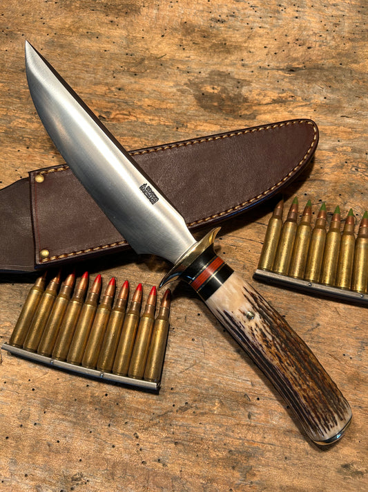 Treeman Model 1 Fighter .250 thick Stag DBL brass guard .