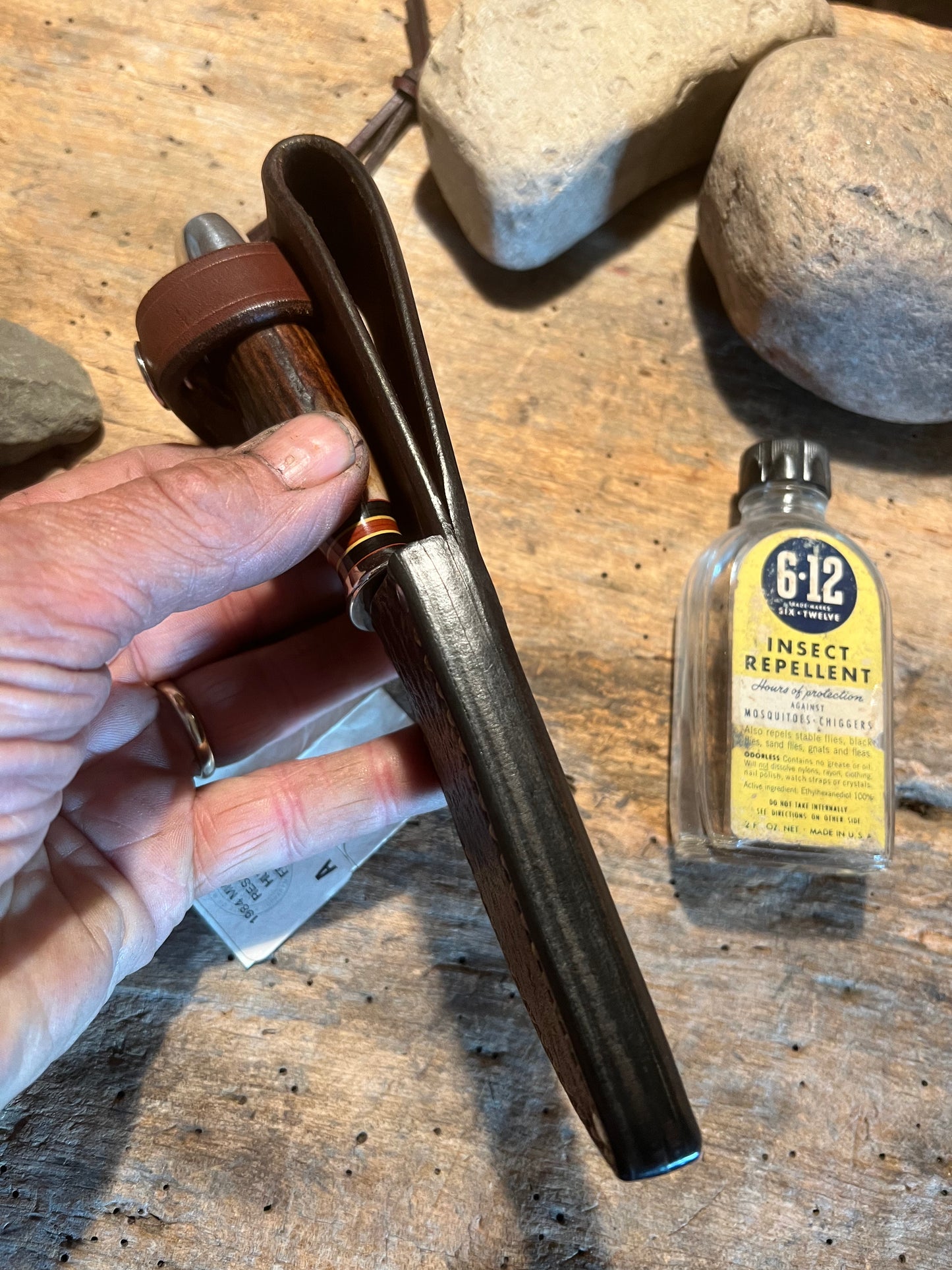 J. Behring Stag Aluminum Trout Knife AEB-L Stainless Shark Sheath