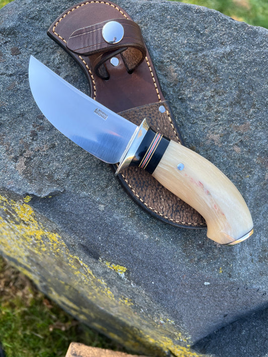 J. Behring Handmade Birds Head Musk Ox South Dakota Caper AEB-L Stainless