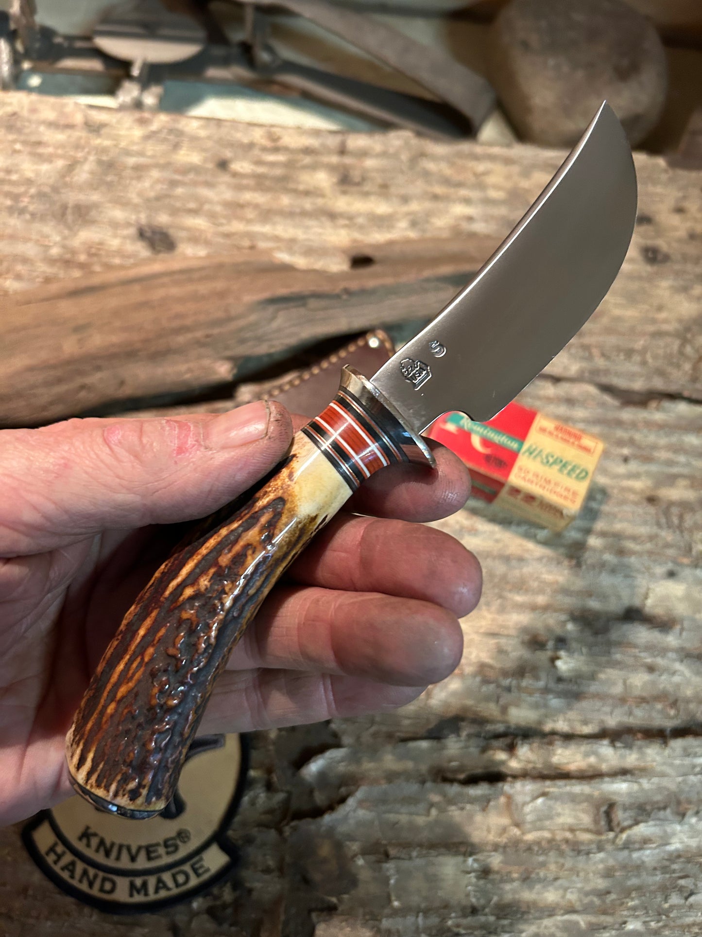 J. Behring Handmade Stainless Skinner Primo Stag
