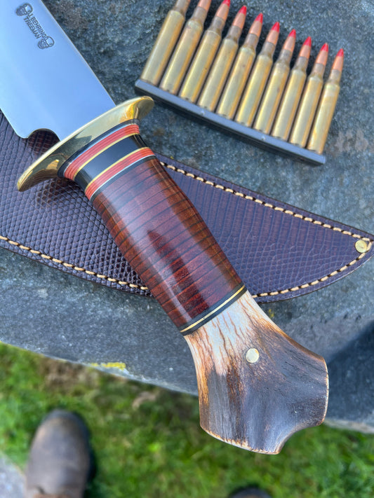 Treeman DBL Skull Fighter HH, CS ,Brass , Lizzard Sheath