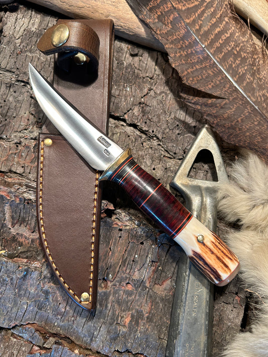 J. Behring Deer & Trout AEB-L Stainless Horsehide Stag Musk Ox