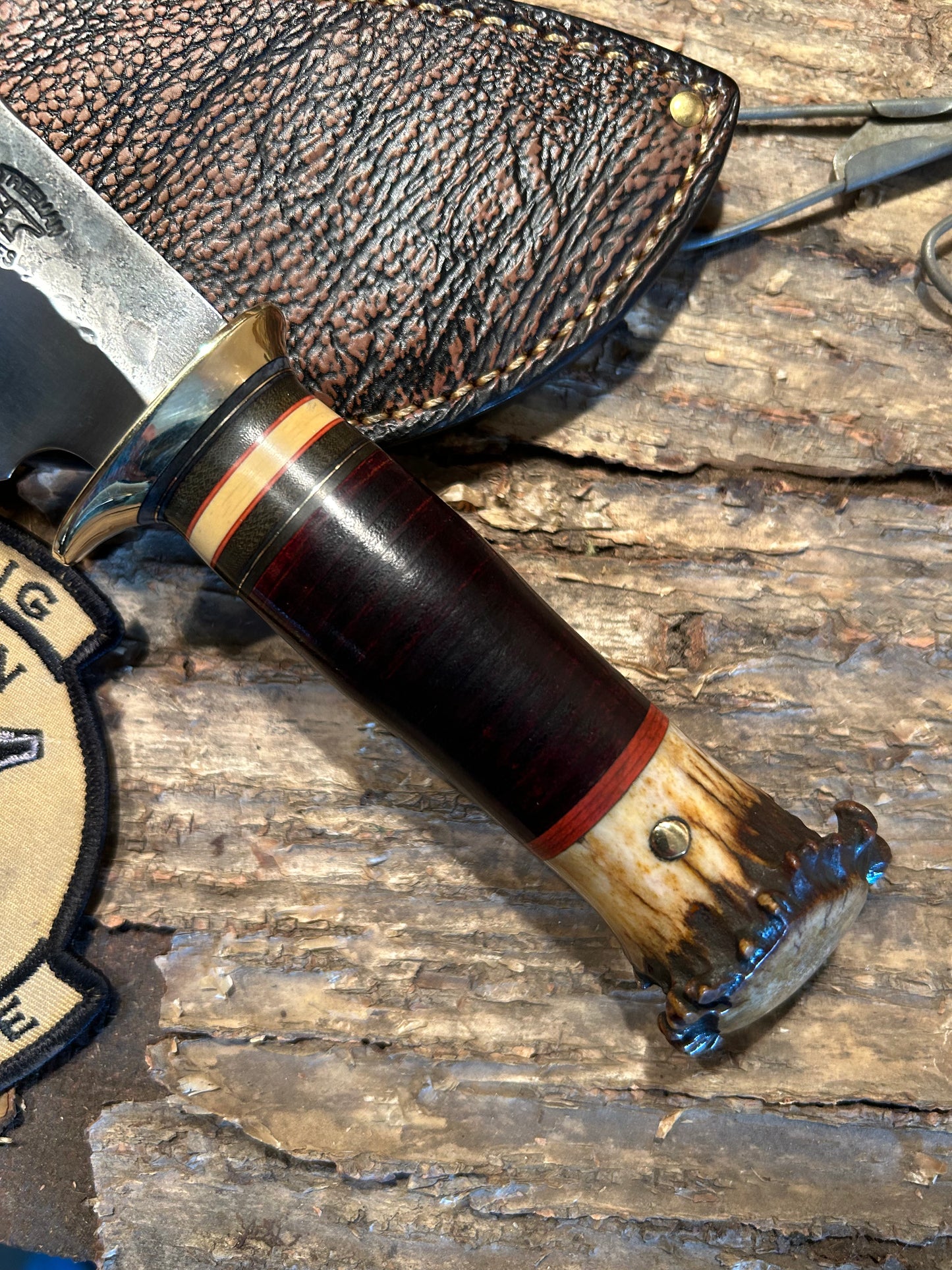 J. Behring Crown Stag Horse Hide Woodmonk Shark Sheath