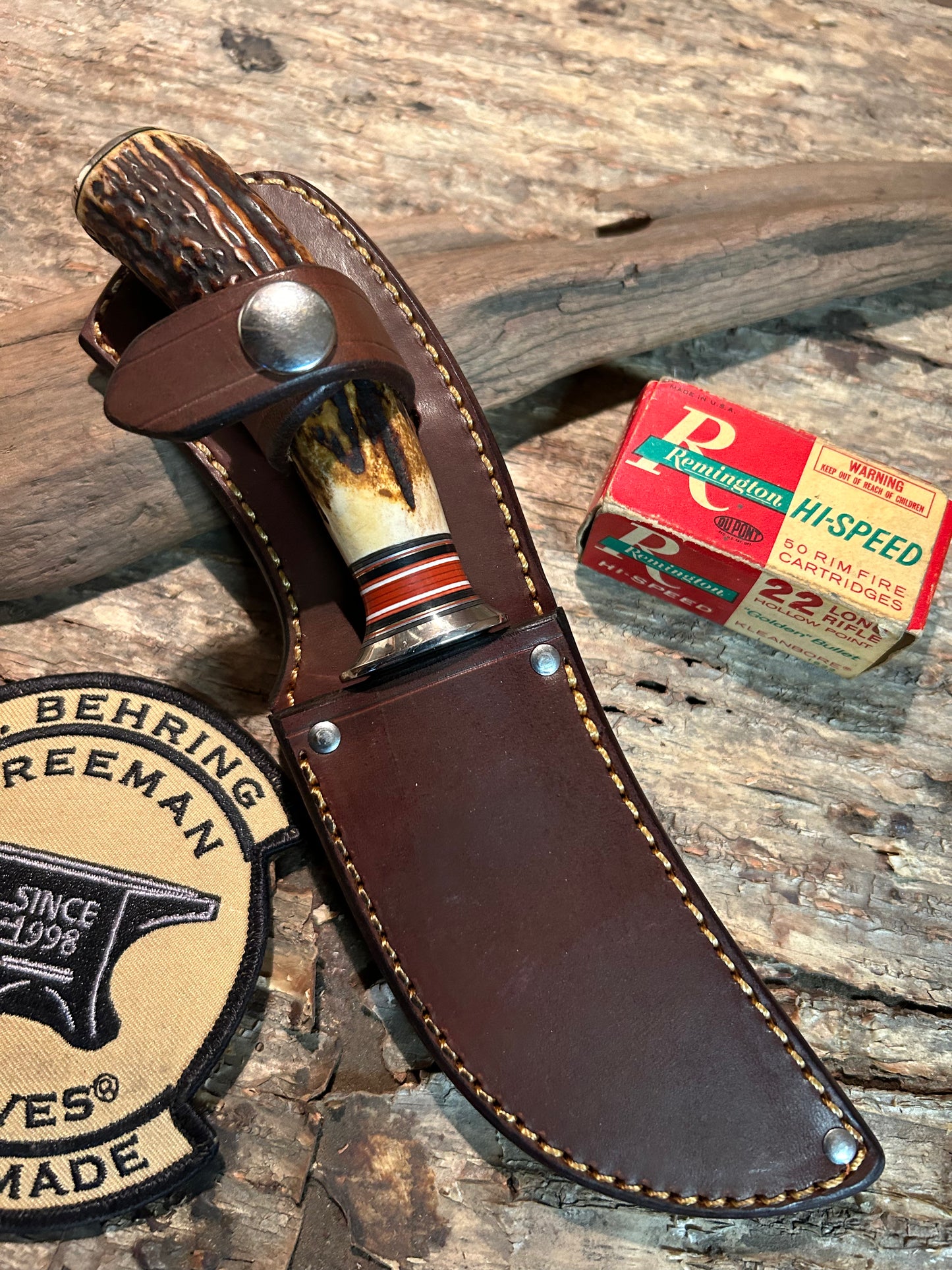 J. Behring Handmade Stainless Skinner Primo Stag