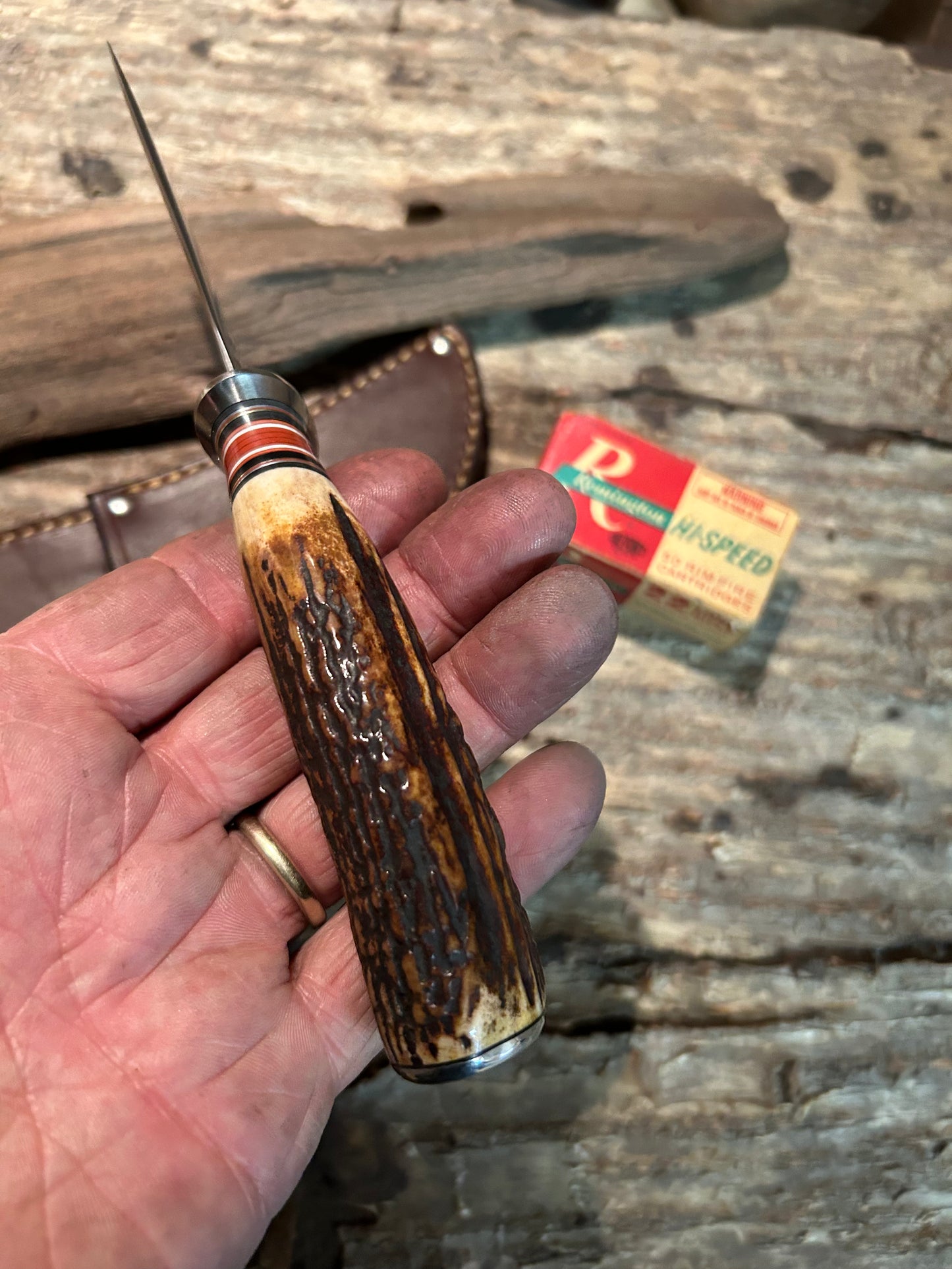 J. Behring Handmade Stainless Skinner Primo Stag