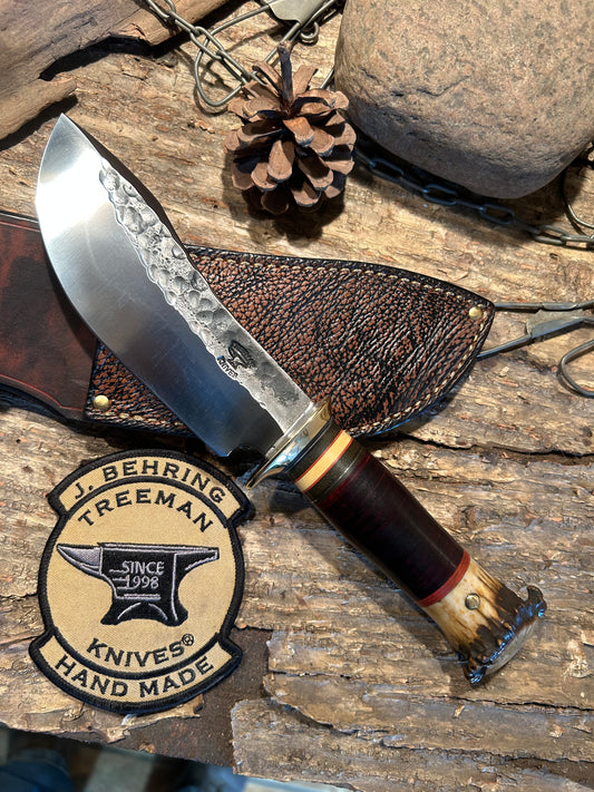 J. Behring  Crown Stag Horse Hide Woodmonk Shark Sheath