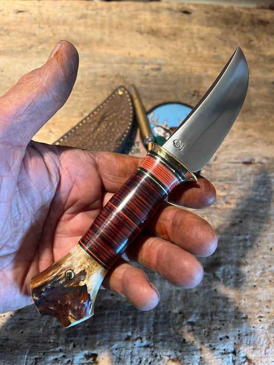 J. Behring Handmade Caper Horsehide crotch Stag Giraffe Sheath