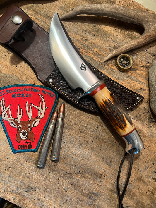 Fox River AAA 120 year old stag Aluminum Butt Shark Sheath