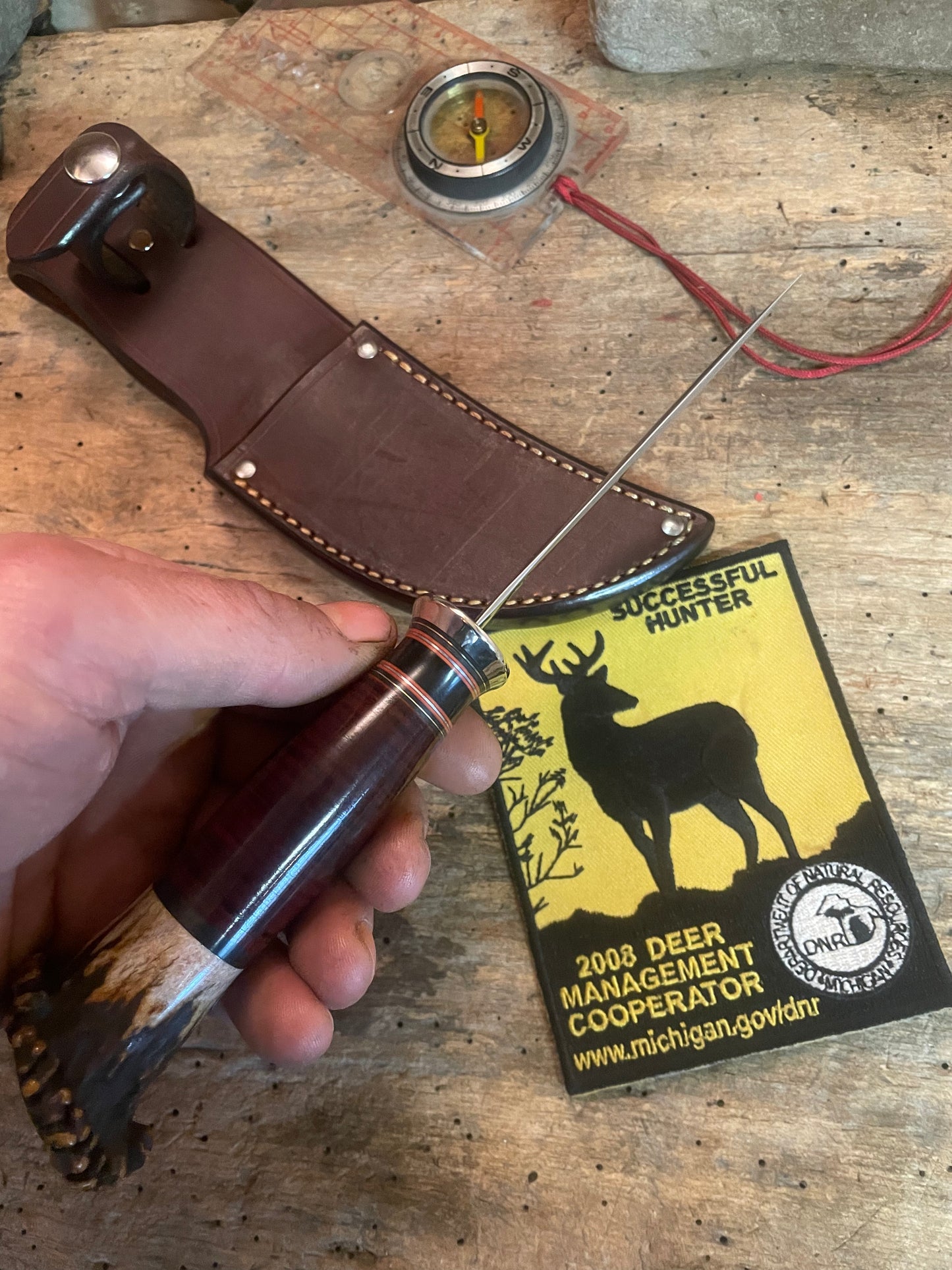 J.Behring Handmade Stainless Michigan Hunter / Skinner