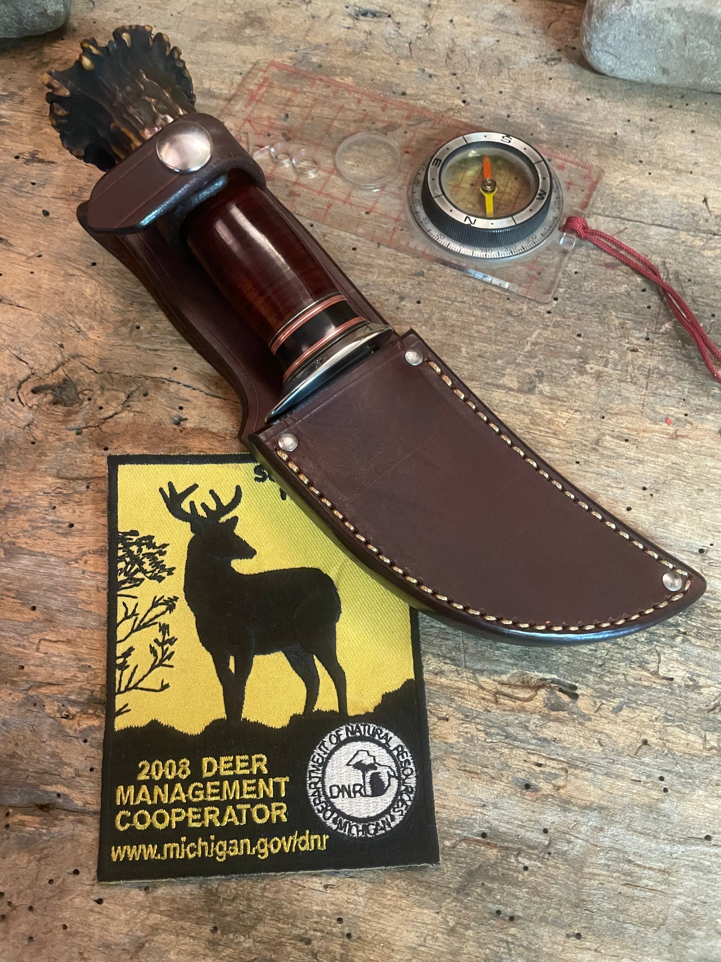 J.Behring Handmade Stainless Michigan Hunter / Skinner