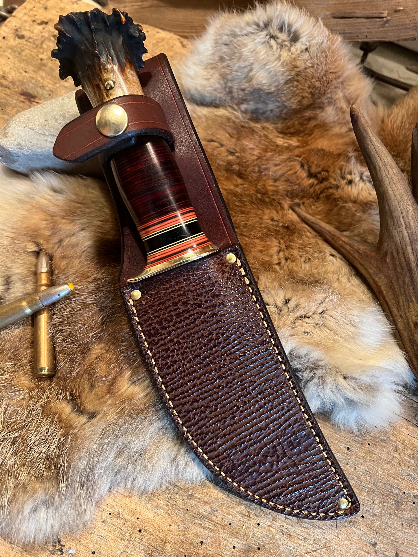 J. Behring Treeman Copper Harbour HHunter Hammer Mark 5 1/2" blade Crown Stag  Shark