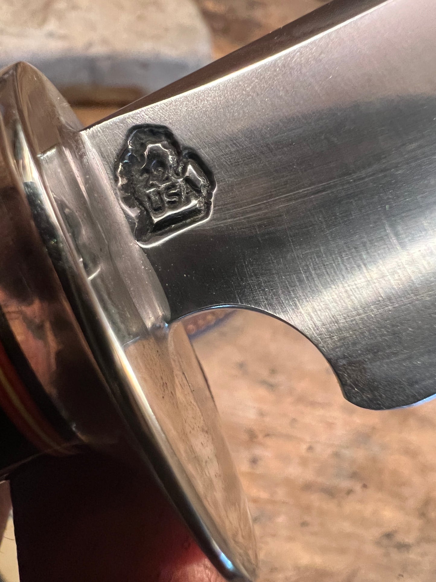 Treeman Deer & Trout Knife  4 1/2" NS hrose hide Crown Stag