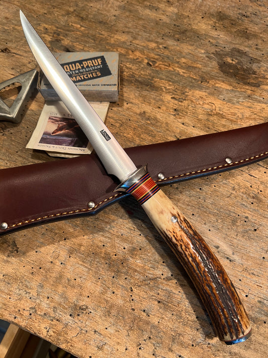 Treeman 7" AEB-L Stainless Filet  Knife Sambar Stag