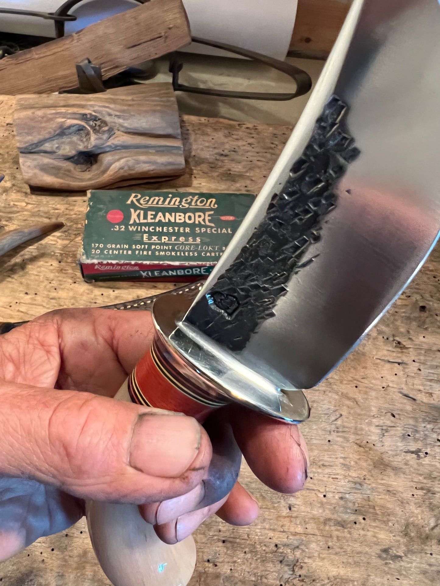 J. Behring Treeman Musk Ox South Dakota Caper Birds Head handle Shark Sheath