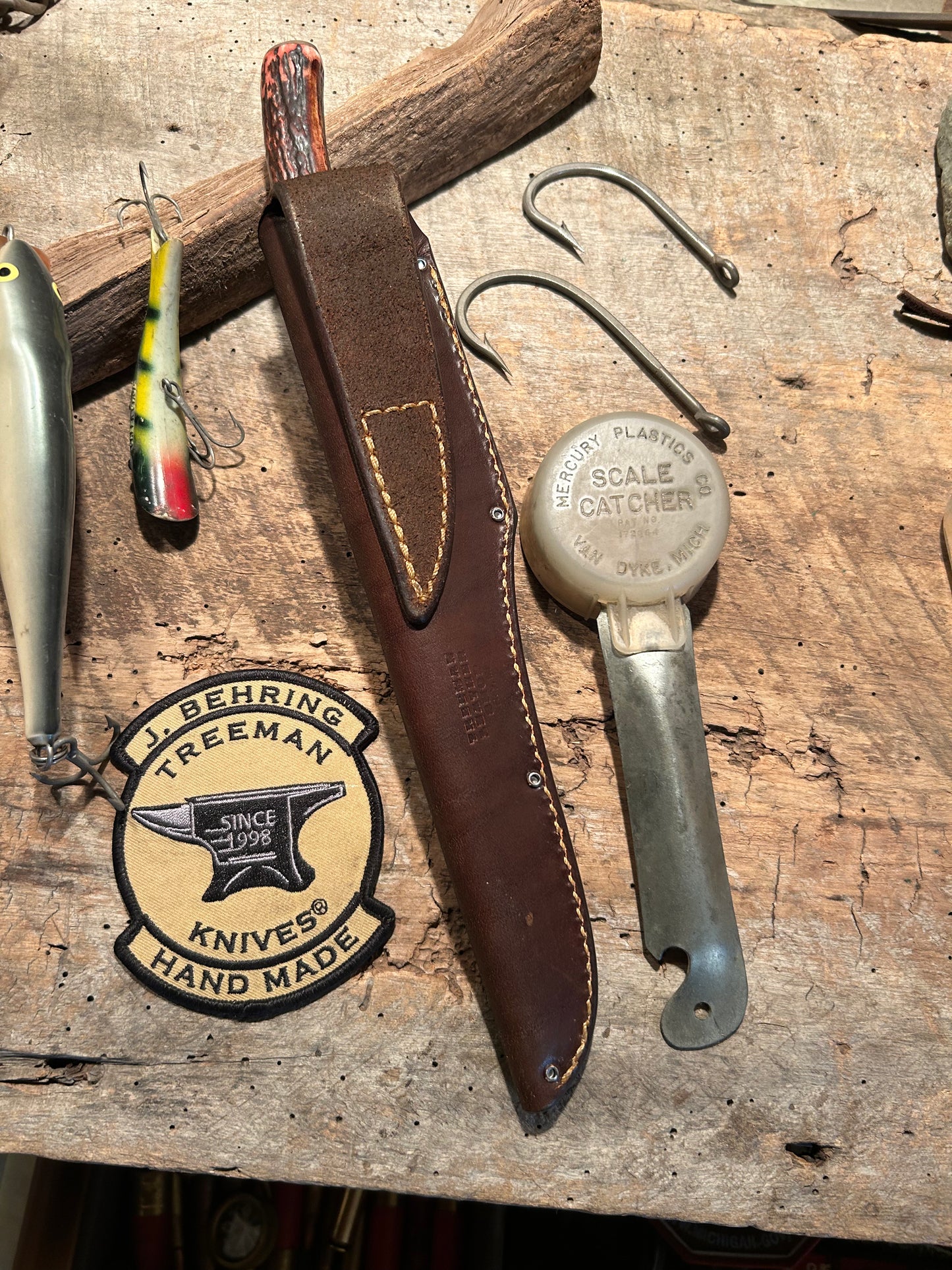 J. Behring Handmade 6" Stag Filet Knife AEB-L Ivory Butt Cap