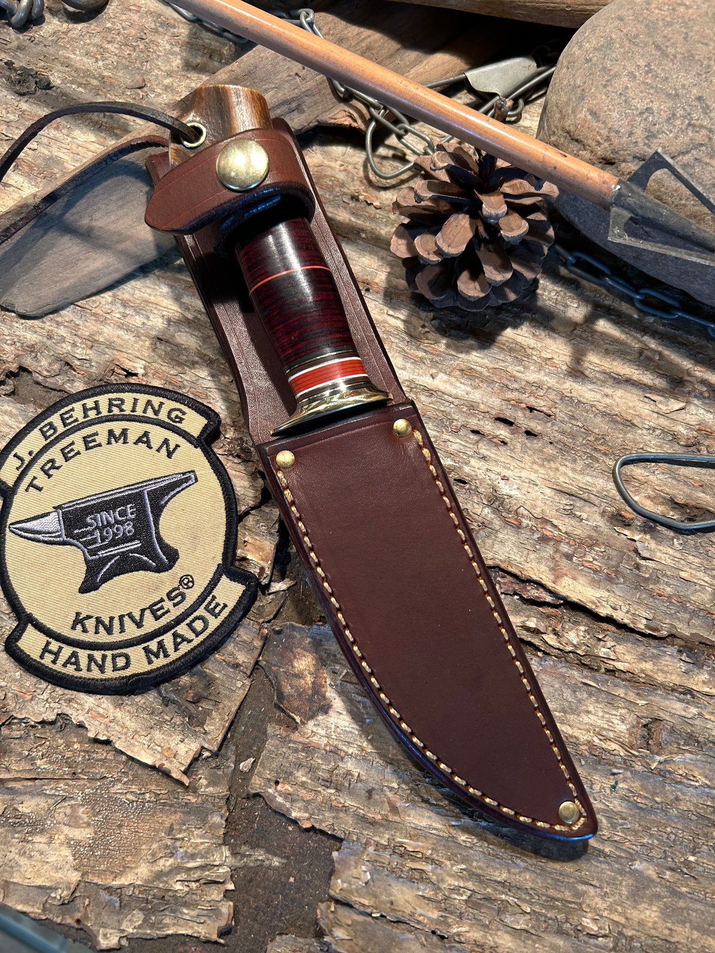 Treeman Crotch Stag Deer & Trout 4 1/2" Blade