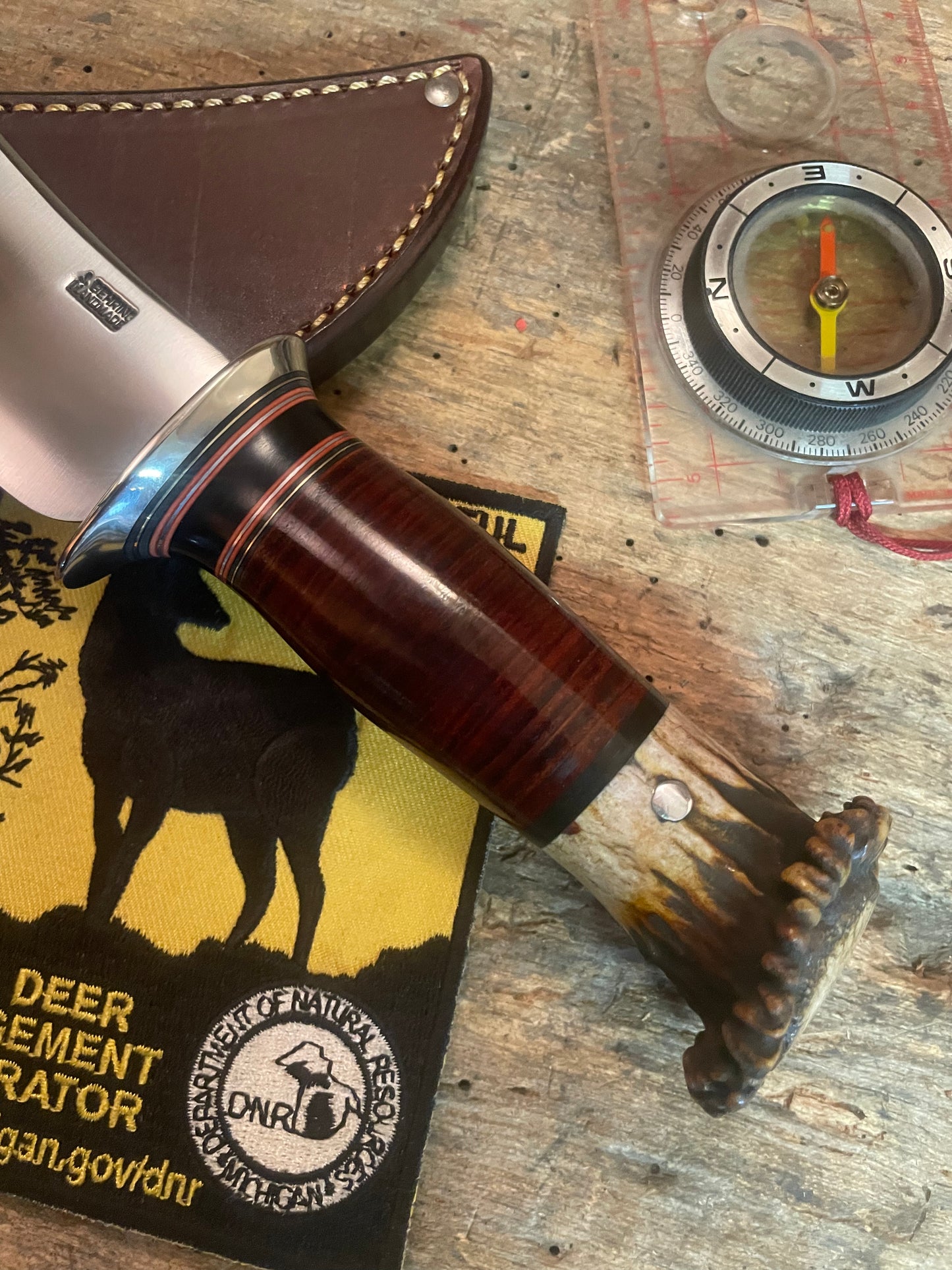 J.Behring Handmade Stainless Michigan Hunter / Skinner