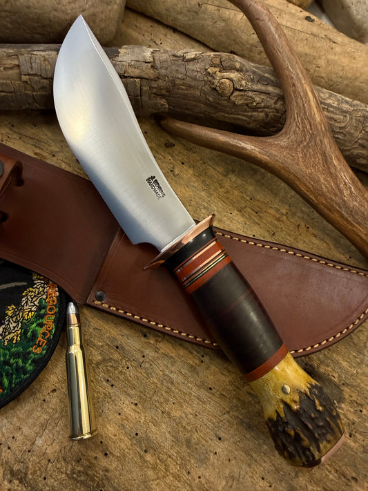 Treeman 6" Woodmonk AEB-L Copper guard Stag Butt