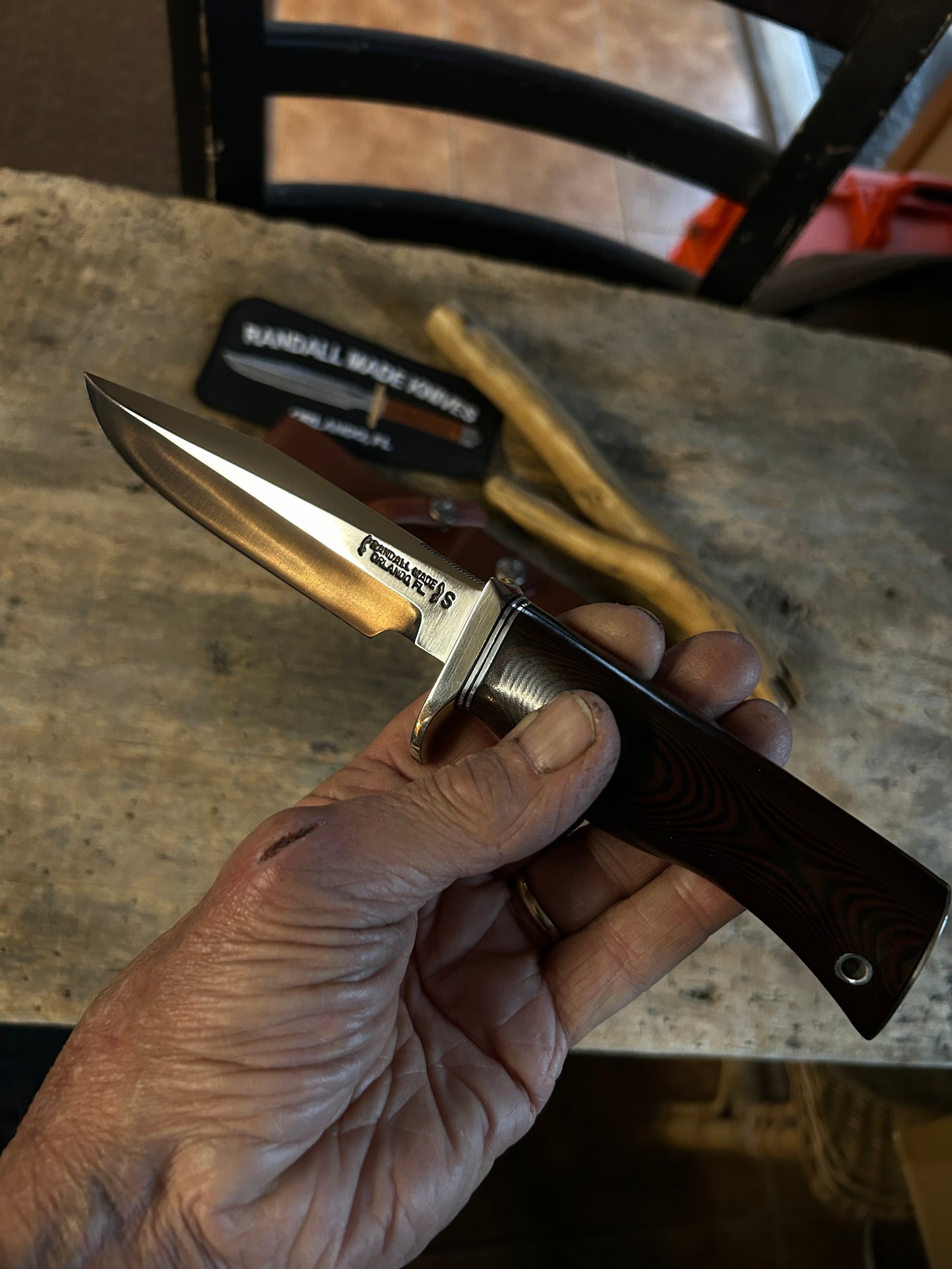 Randall Model 5 Camp & Trail Loaded Up with Options Below  Retail Shop price