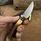 Trout Knife AEB-L Stainless Stag Mammoth Pocket Sheath