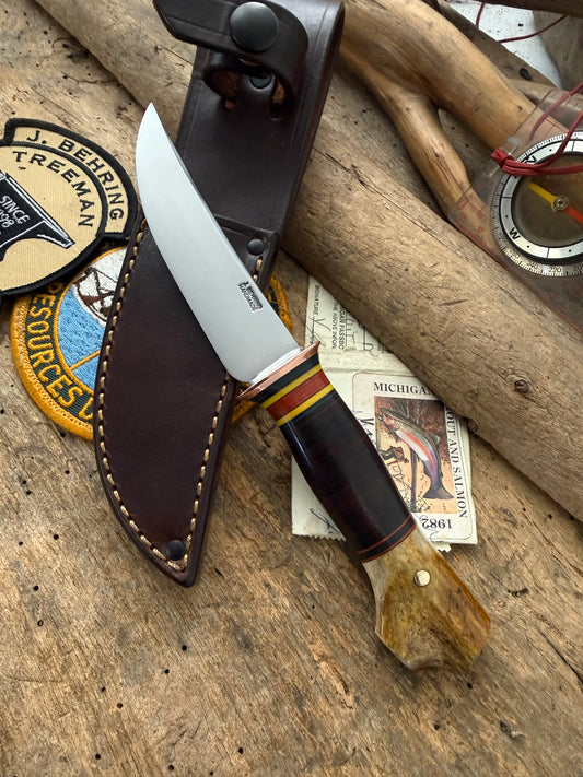 Treeman Bird & Trout Copper Horsehide Crotch Stag