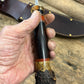 Treeman Big Fat 8"  Hammer Mark Camp Knife Crown Stag