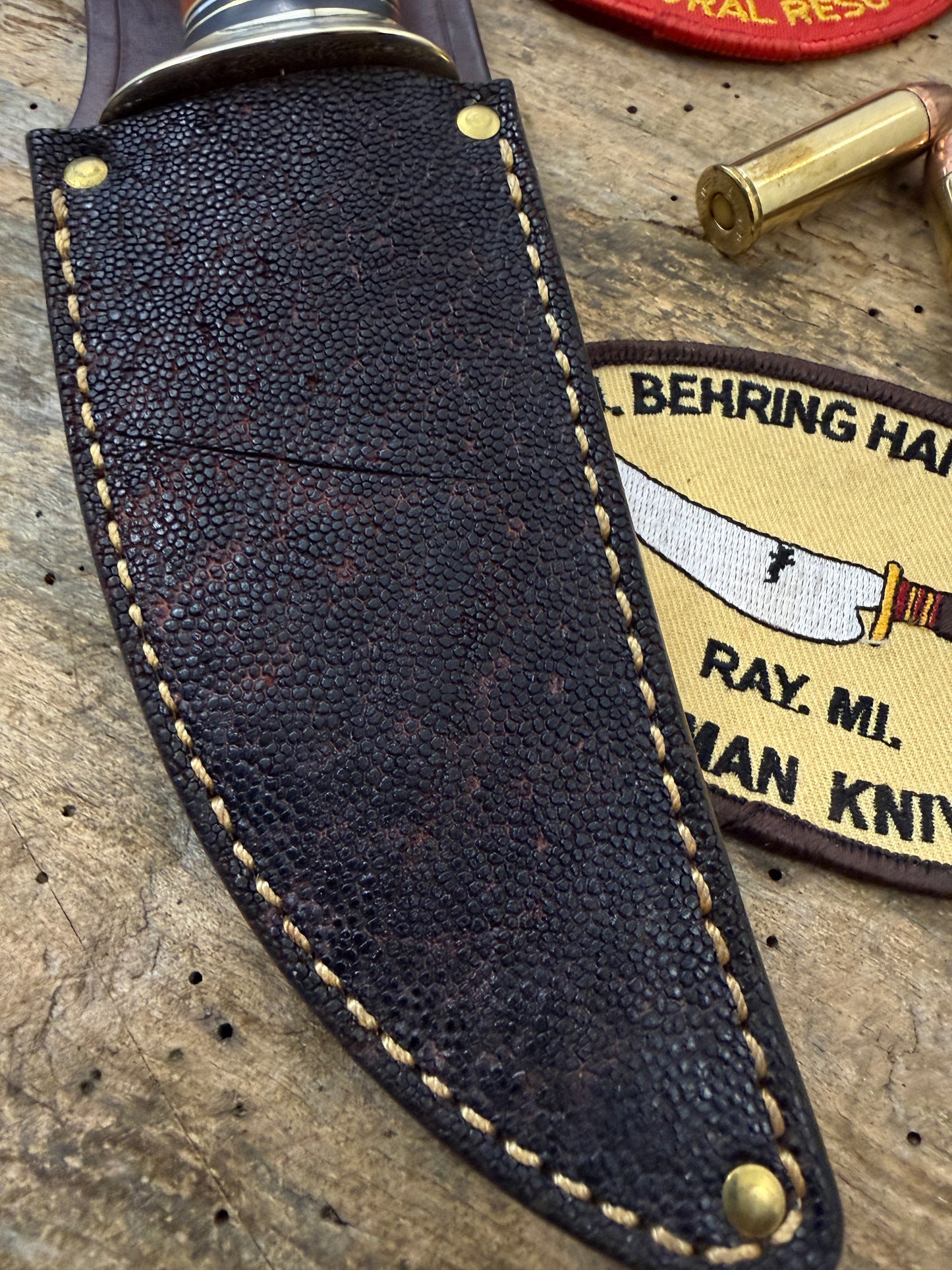 Treeman Pro Cut Iron Mt Hunter Horse Hide Crotch Stag Elephant Ear Sheath