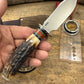 Treeman 4" Special Hunter Nickel AAA Old Stag Ox Butt Cap