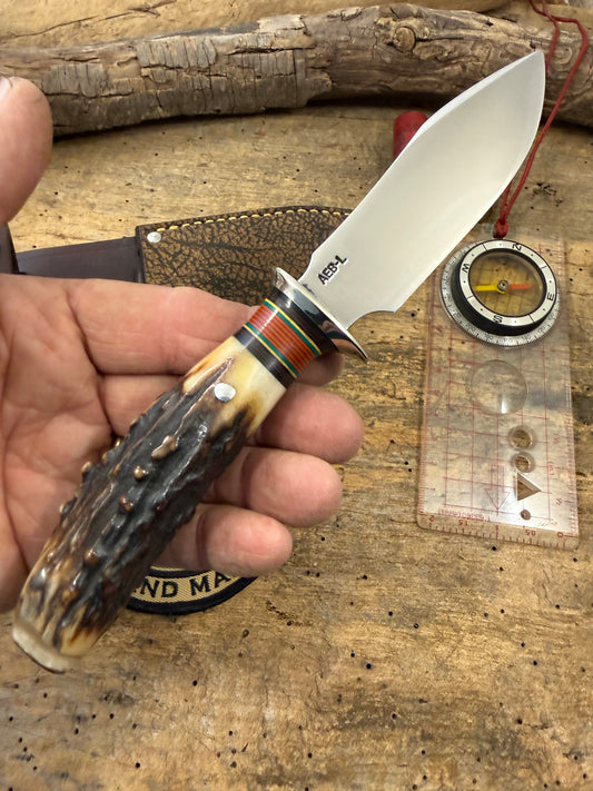 Treeman 4" Special Hunter Nickel AAA Old Stag Ox Butt Cap