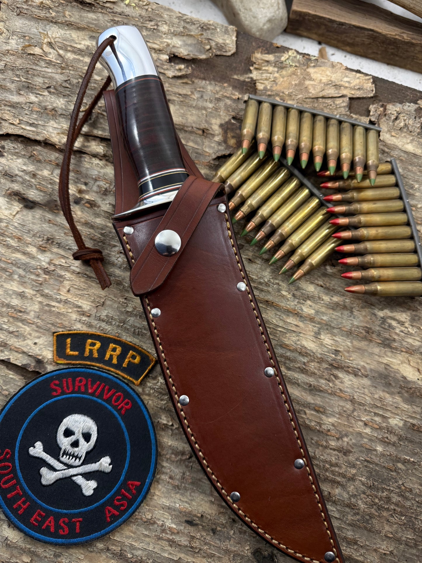 J. Behring Handmade 8" Model 1 Heavy Duty AEB-L Stainless Skull Fighter