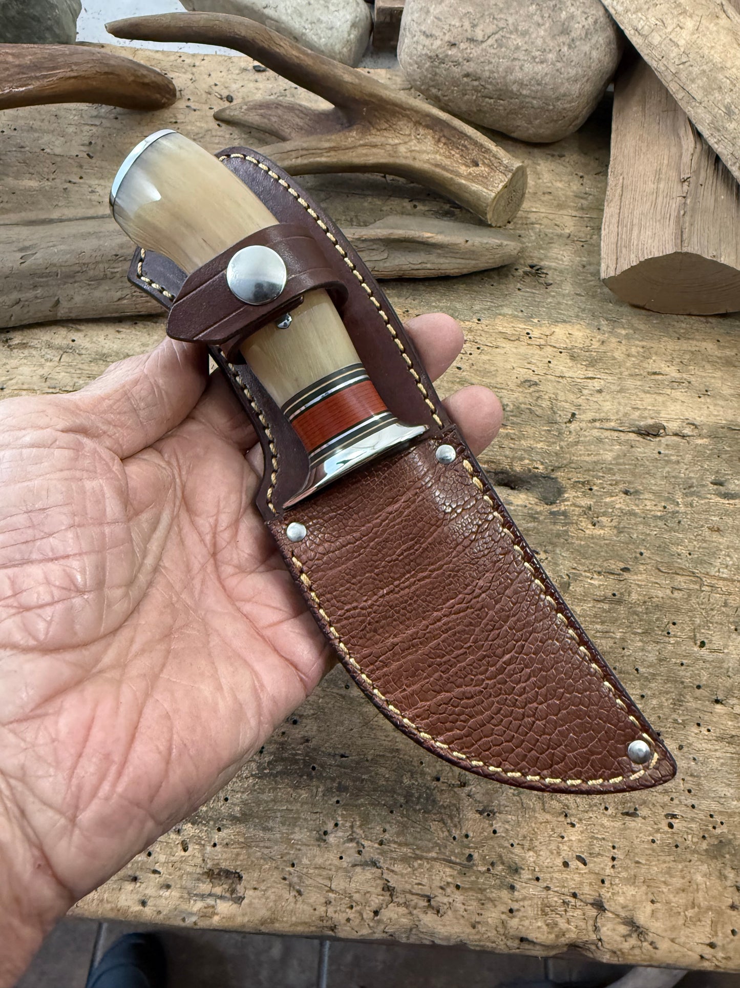 Treeman Must Ox South Dakota Caper Flat Grind Ostrich Sheath