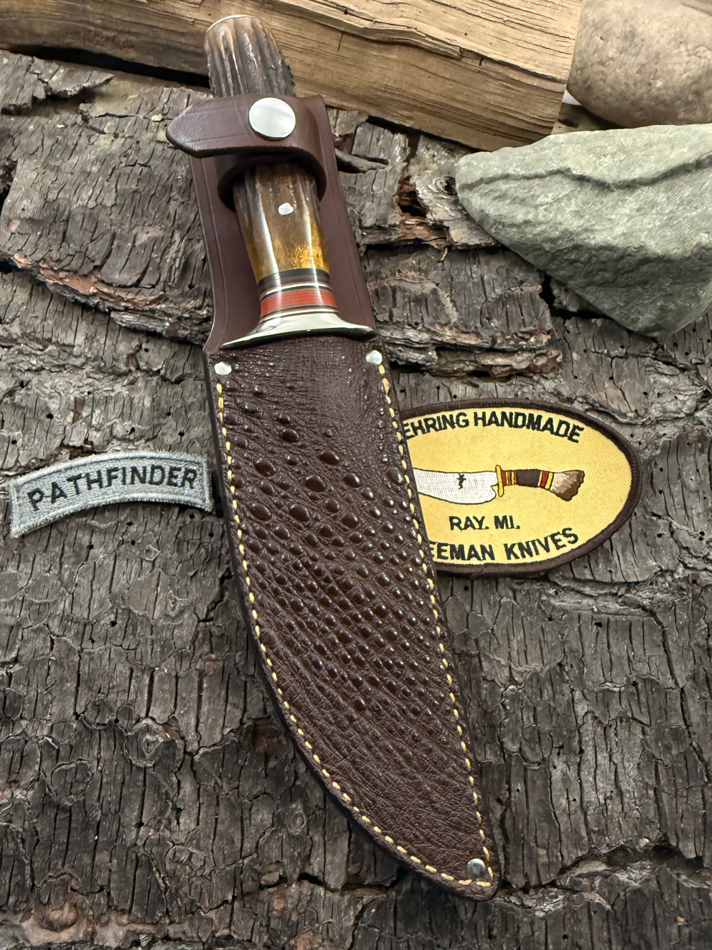 Hammer Mark Fighter 6" Heavy Duty Nickel Guard Killer Sambar Stag Snapping Turtle Sheath