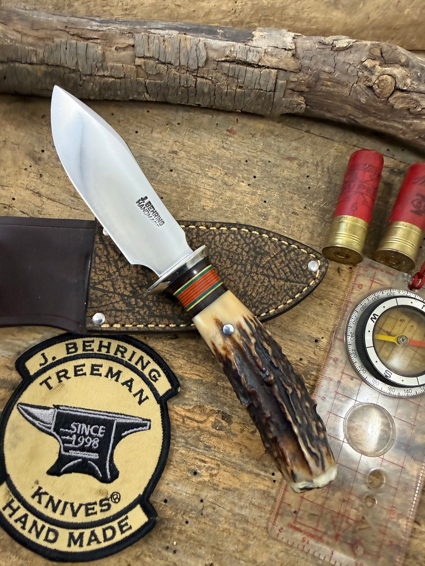 Treeman 4" Special Hunter Nickel AAA Old Stag Ox Butt Cap