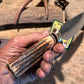 Treeman Alaskan Finger Grove Sambar Stag  5" Hammer Mark Blade