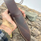 Treeman Special Hunter 6" AEB-L Stainless NS Sambar Stag Aluminum Crows beak butt. Giraffe sheath.