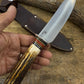 Treeman 6" Drop Point Hunter AEB-L stainless . NS Stag Mammoth