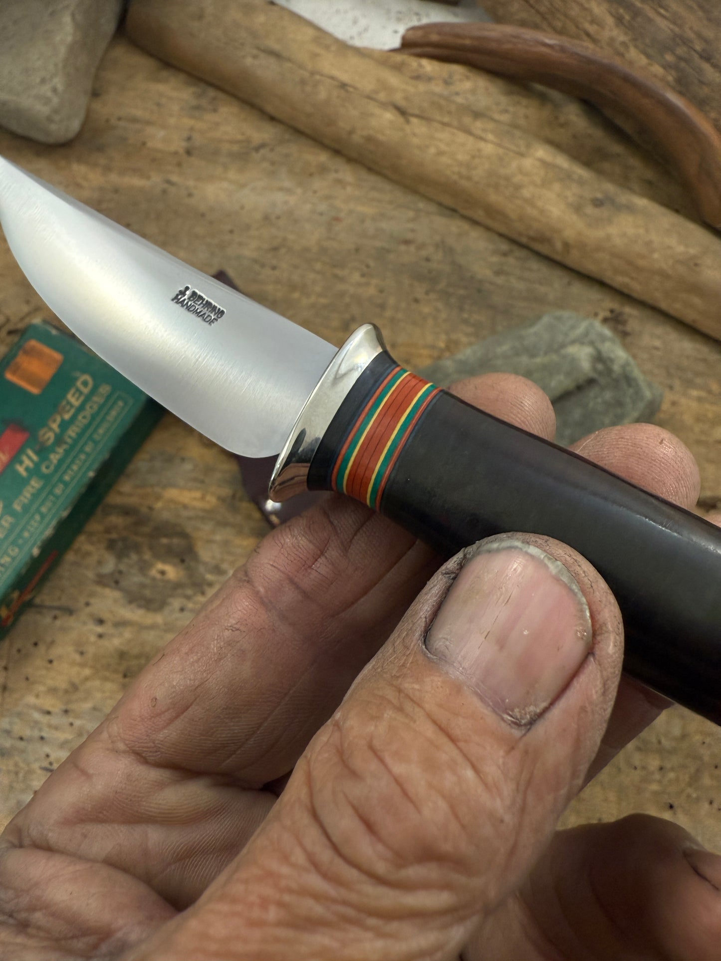 Treeman Trout Knife Stude Baker Spring Steel.