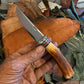 Treeman Trout Knife AEB-L Stainless 100 + yeard old Stag Mammoth Butt Cap Shark Sheath