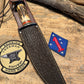 J. Behring 7 1/2" Skull Fighter Sambar Stag AEB-L stainless Blade Old School Aluminum Butt
