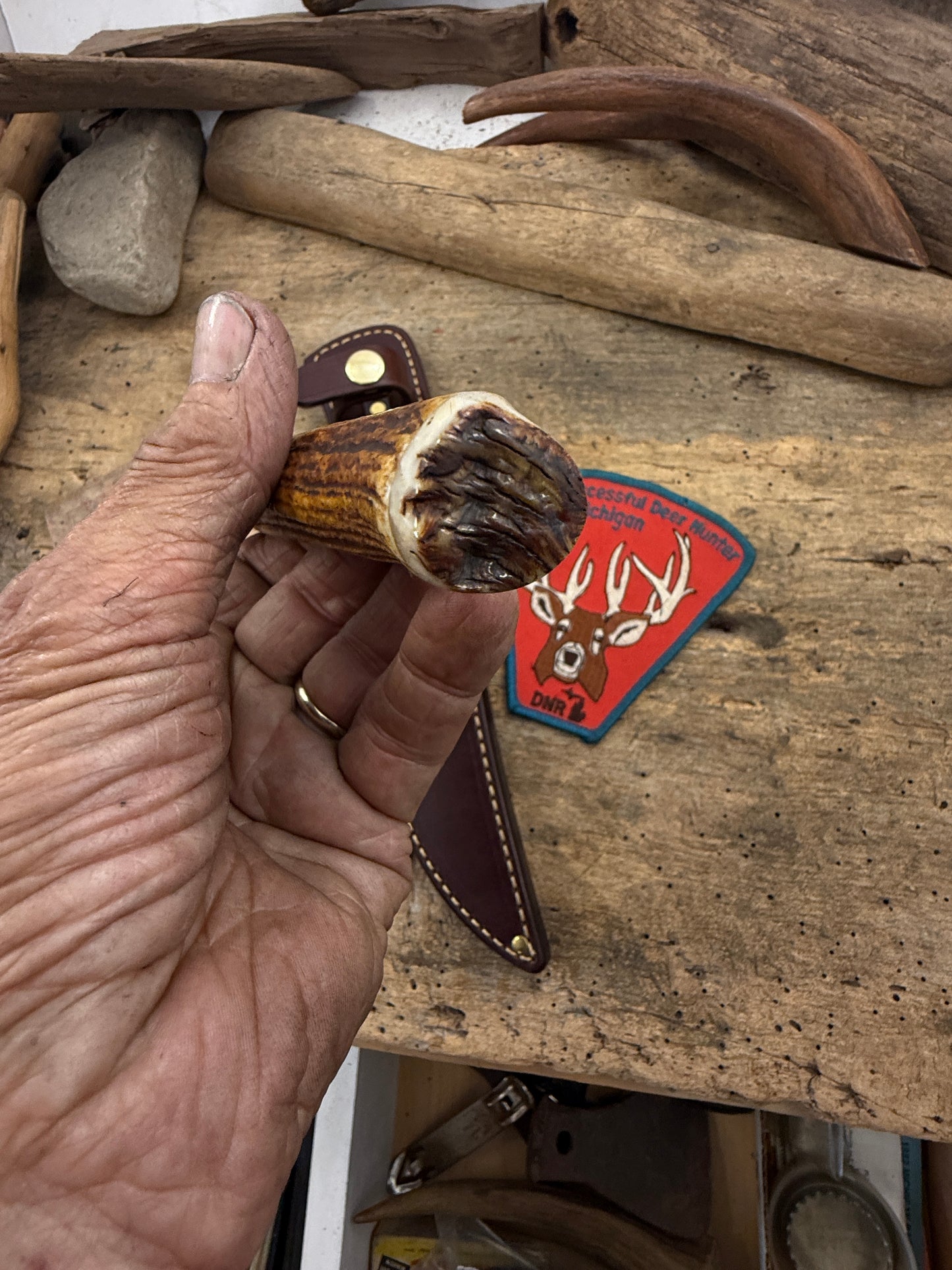 Treeman 5" AEB-L Deer & Trout Sambar Satg Sheep Horn butt