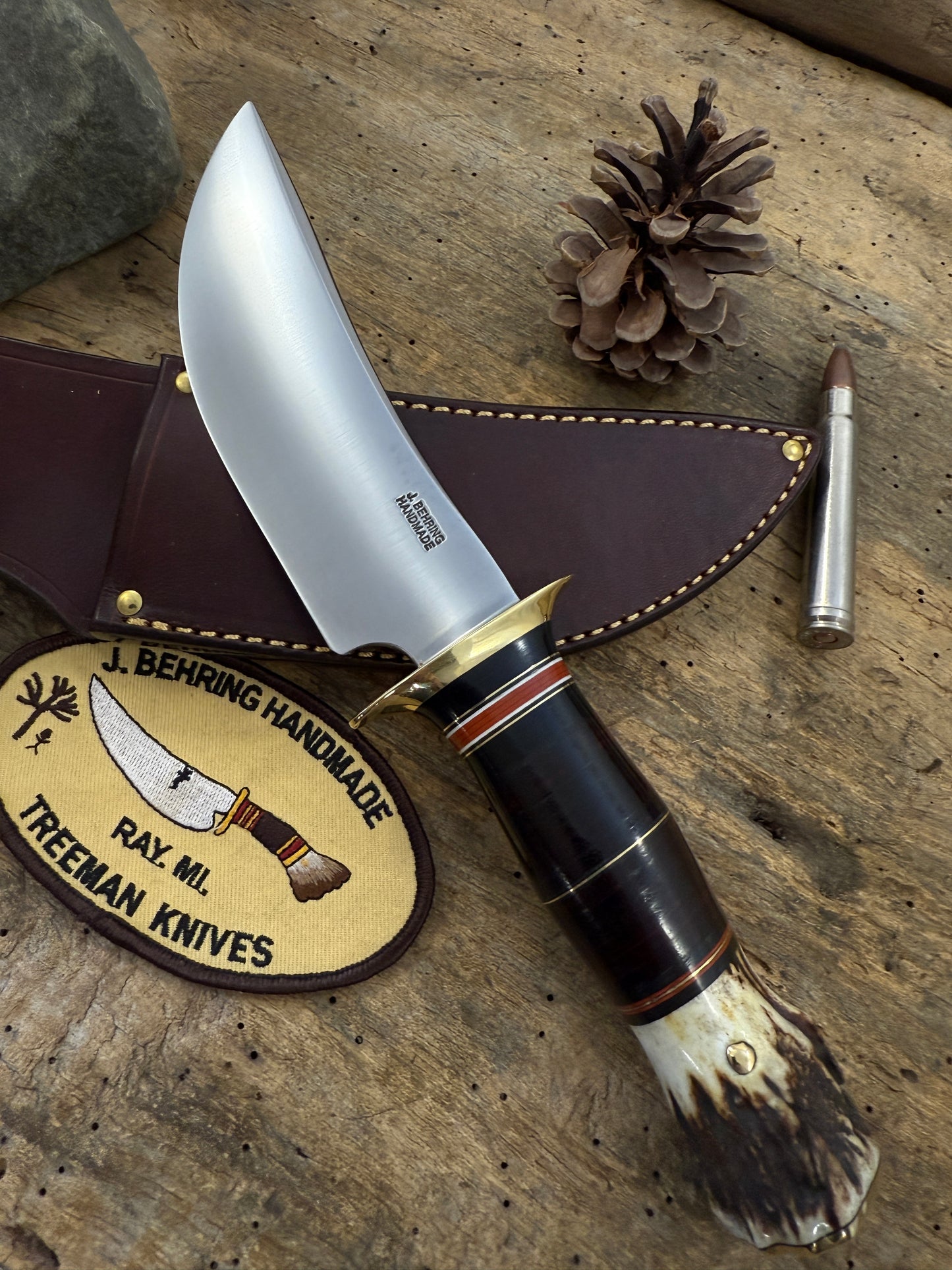 Treeman Woodcraft 6" Horse hide Sambar Stag