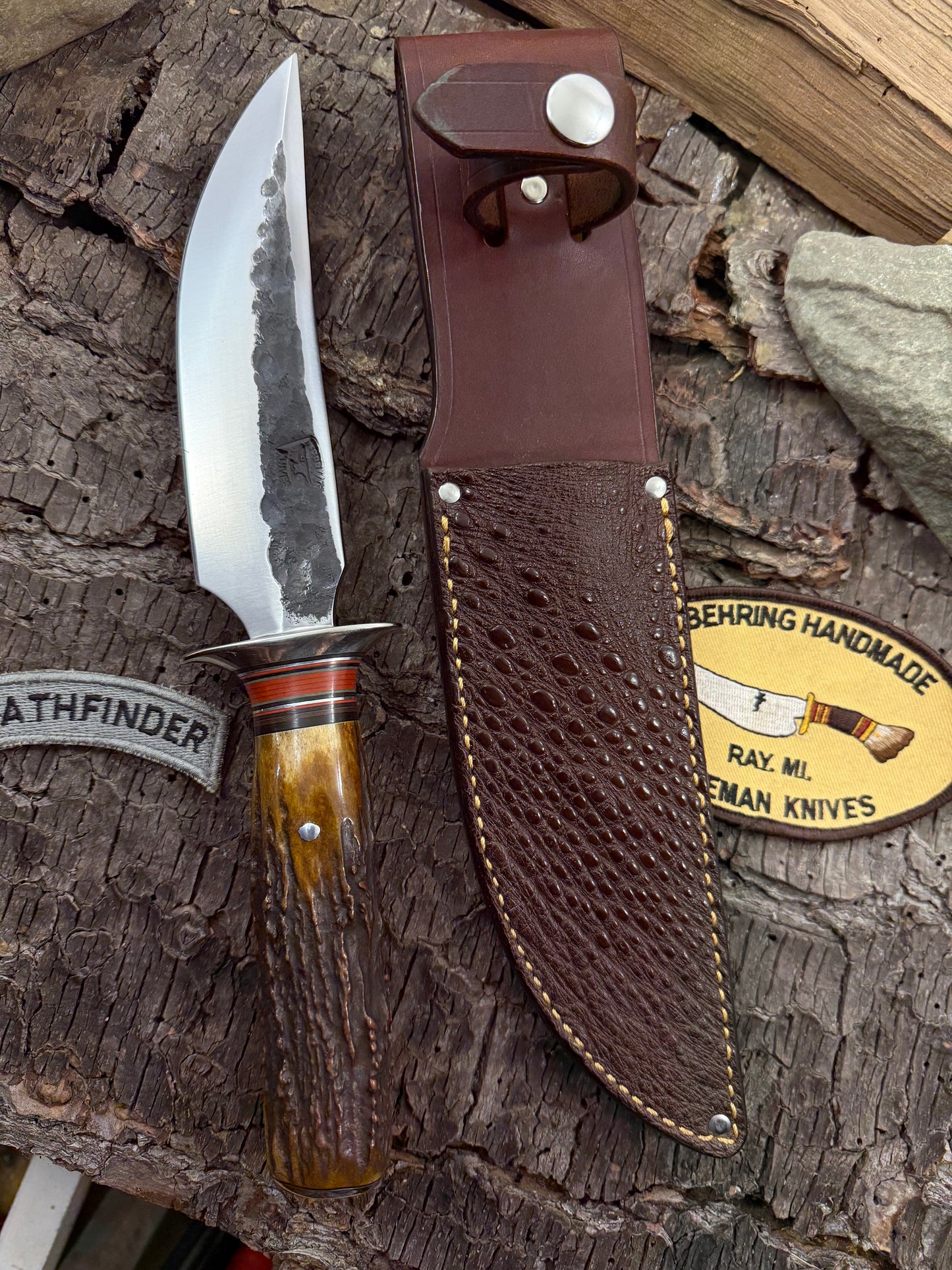 Hammer Mark Fighter 6" Heavy Duty Nickel Guard Killer Sambar Stag Snapping Turtle Sheath