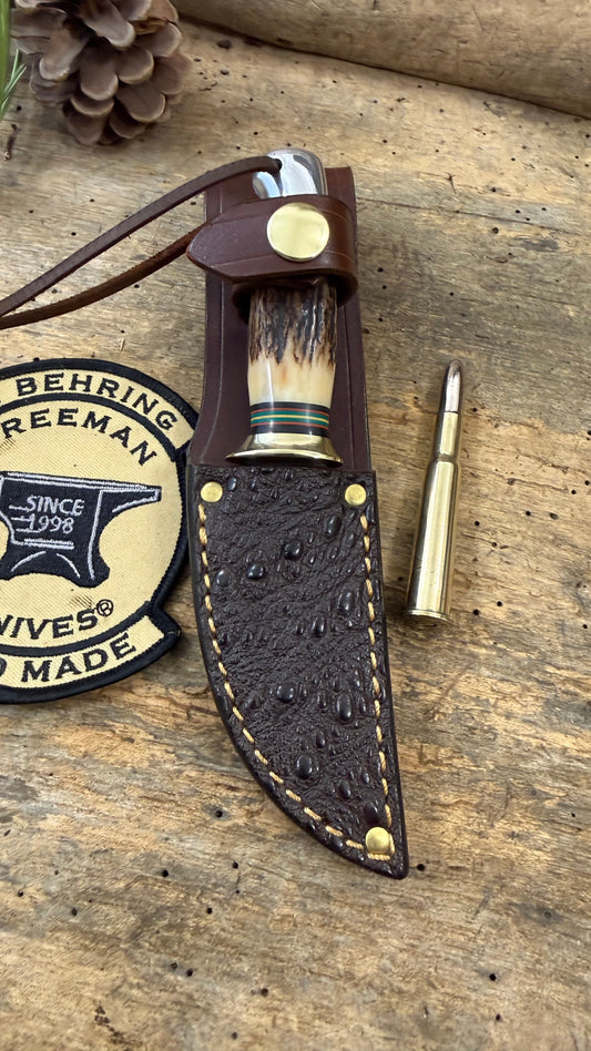 Lil Hunter 3" Blade Stag Aluminum Snapping Turtle Sheath