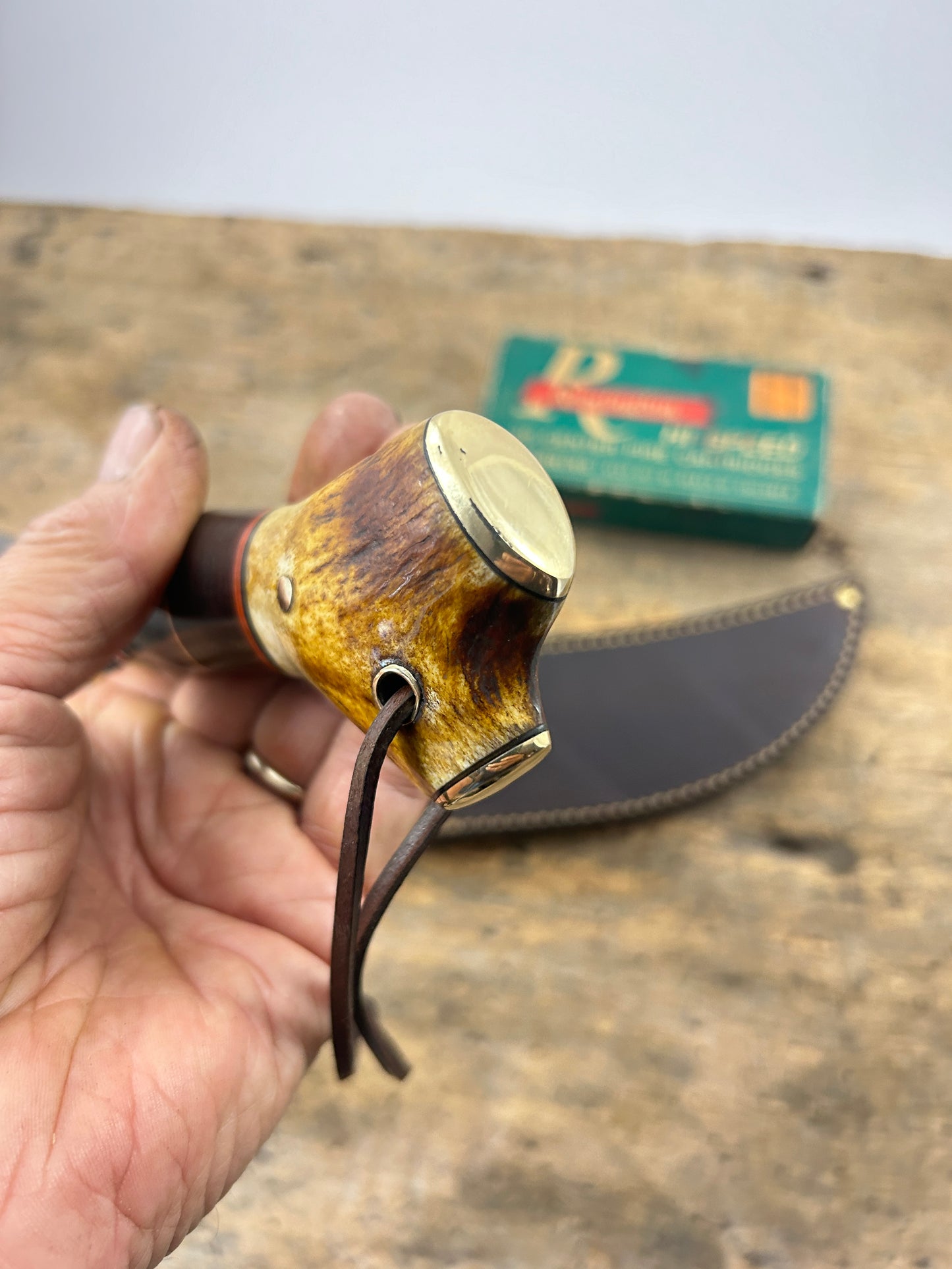 Treeman Big Six Hunter Horse Hide Crotch  Stag Butt  Brass caps