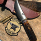 Treeman Iron Mountain Hunter 4 5/8" Blade Blood Stag Brass