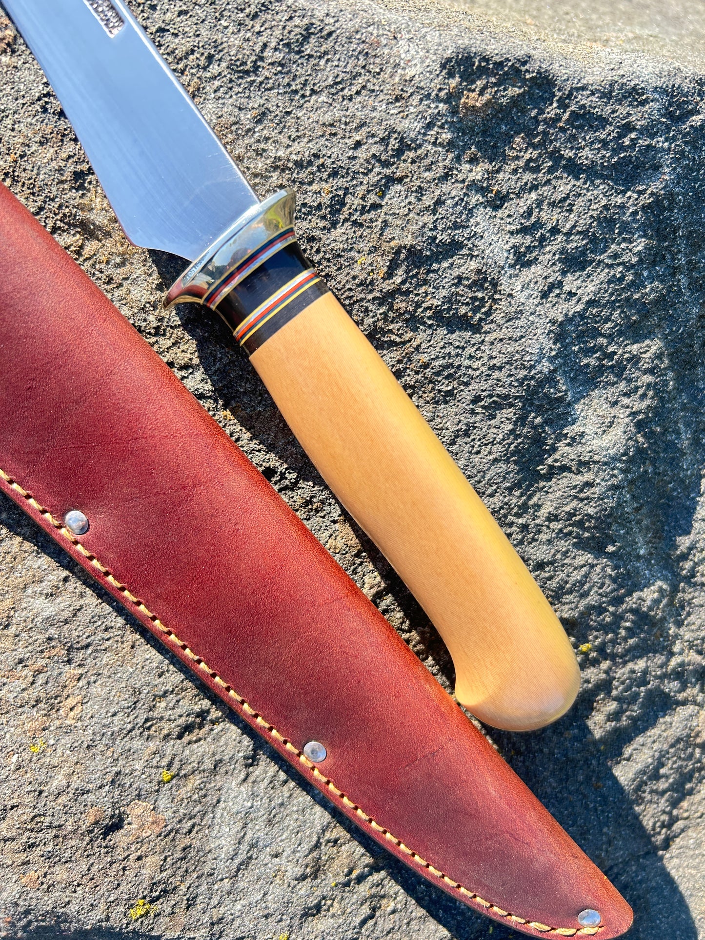Treeman 9" Filiet Knife AEB-L Stainless Linen Micarta