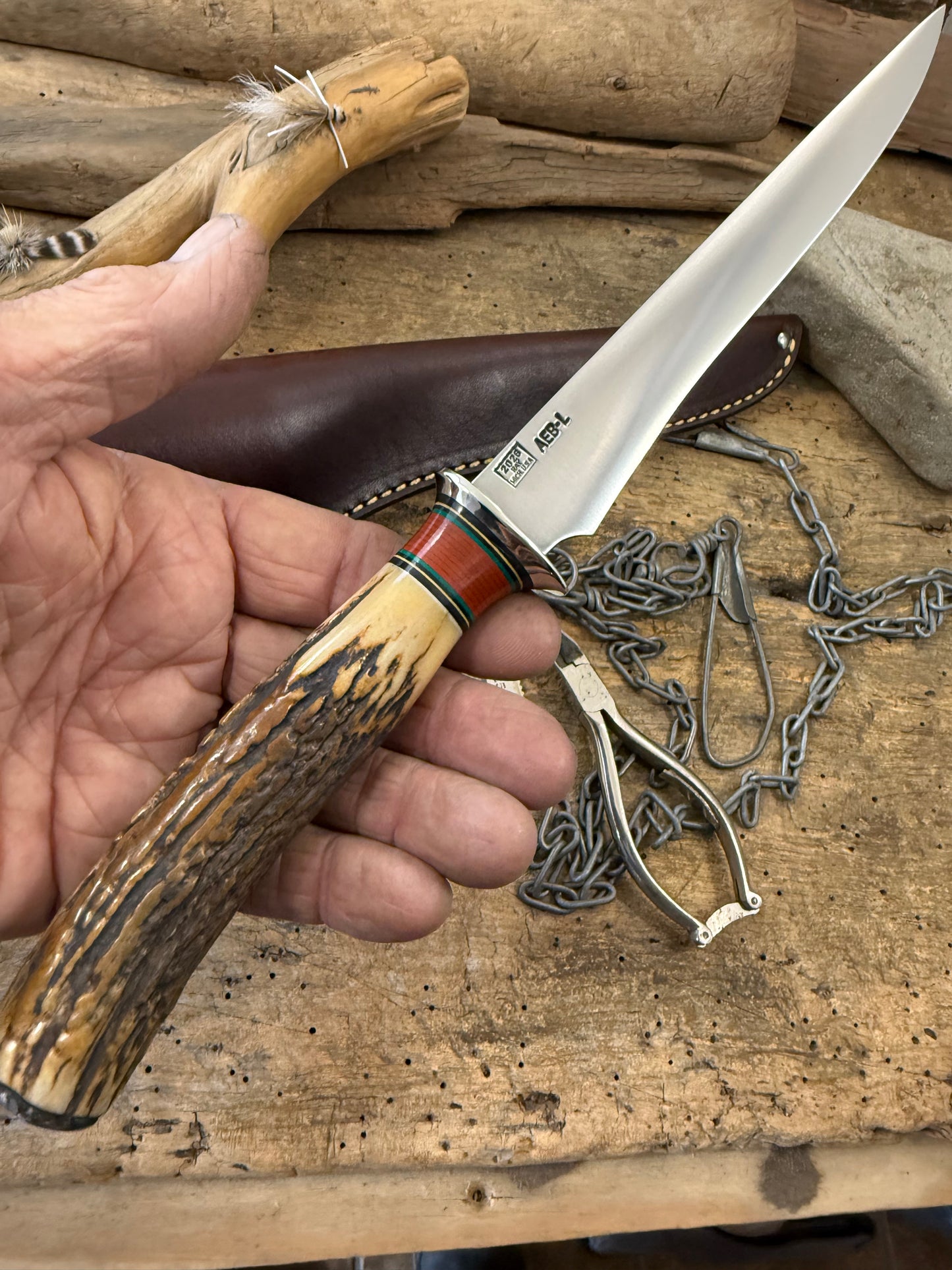 Treeman Stag 7" AEB-L Stainless Filet Knife