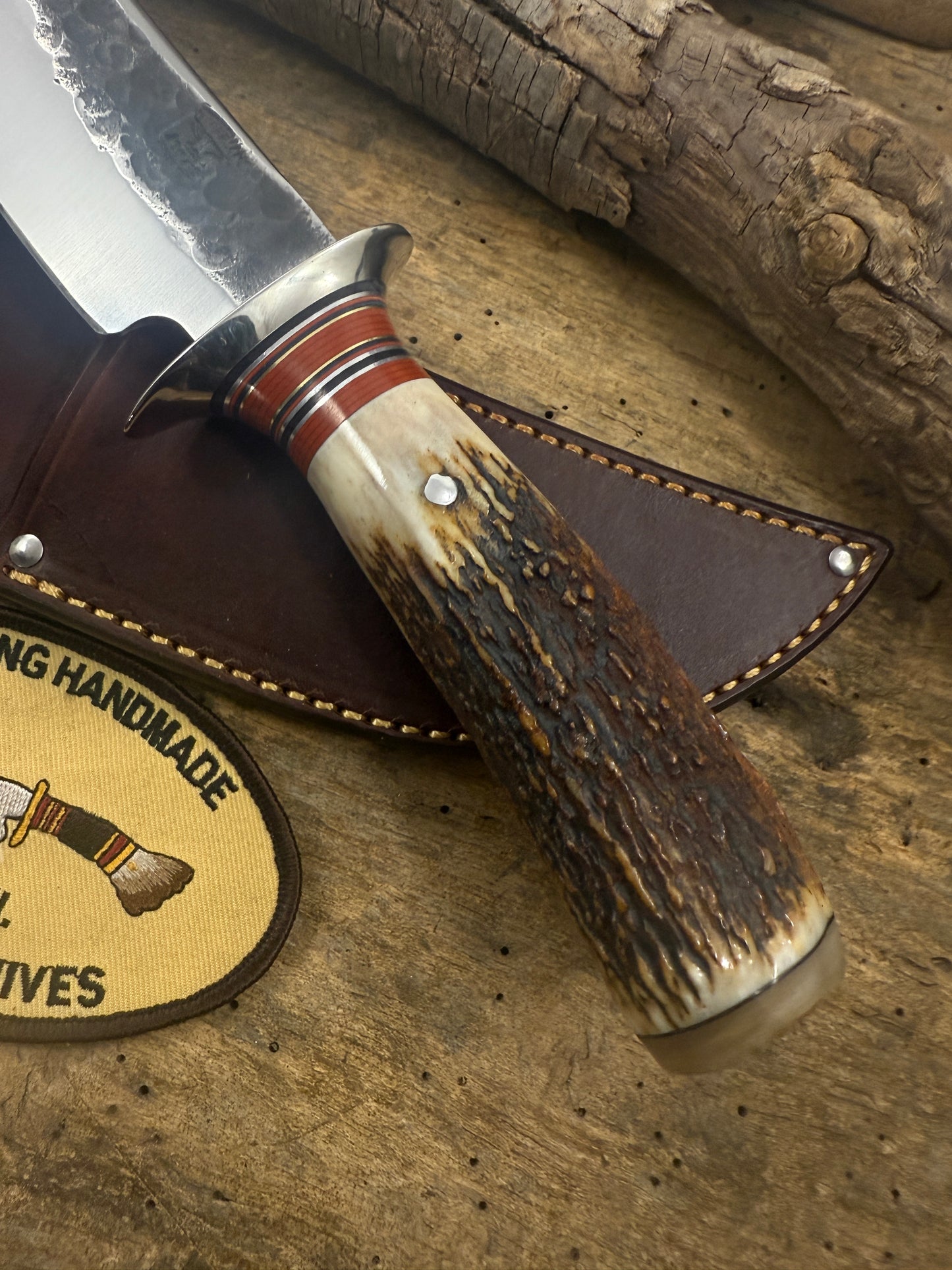 Treeman Fox River 5" Hammer mark Hunter Stag Handle