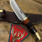 Treeman 6" old school Scagel style Hunter Horse Hide Brass crows beak Crock Sheath