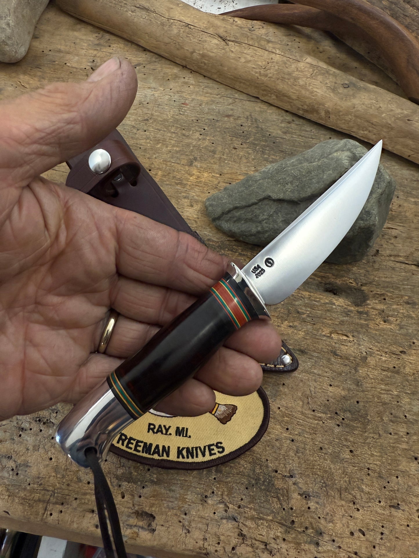 Treeman Trout Knife Stude Baker Spring Steel.